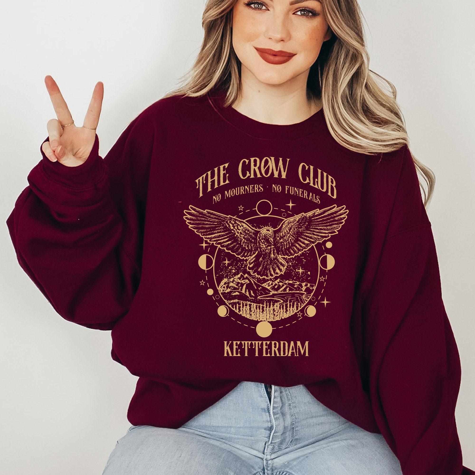 Crow Merch Six of Crows Shirt, No Mourners Merch, Ketterdam Crow Club, Kaz Brekker ...