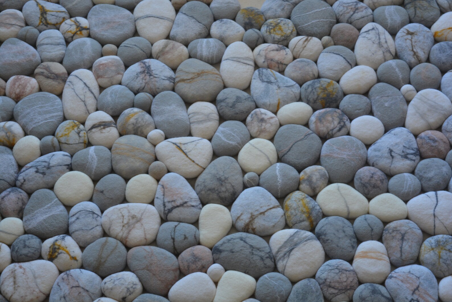 Felt Stone Rug Wool Stone Rug Pebble Rug Felted Pebble Etsy