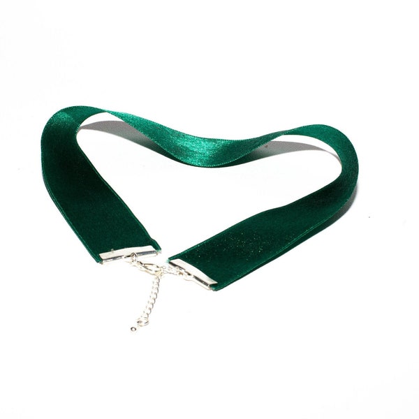 Emerald Green Satin Choker - Christmas Gifts For Friends - Valentines gift for her