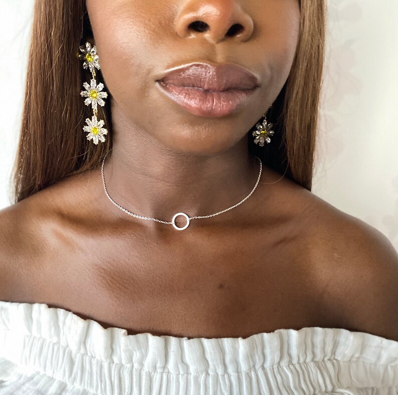 Crystal Daisy Drop Earrings Daisy Earrings Flower Drop Etsy UK