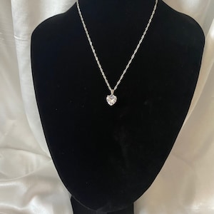 Heart necklace Crystal Heart Necklace Bridesmaids gift Valentine’s Day Gift Heart Best friend Gift Christmas gift Gift for her prom necklace