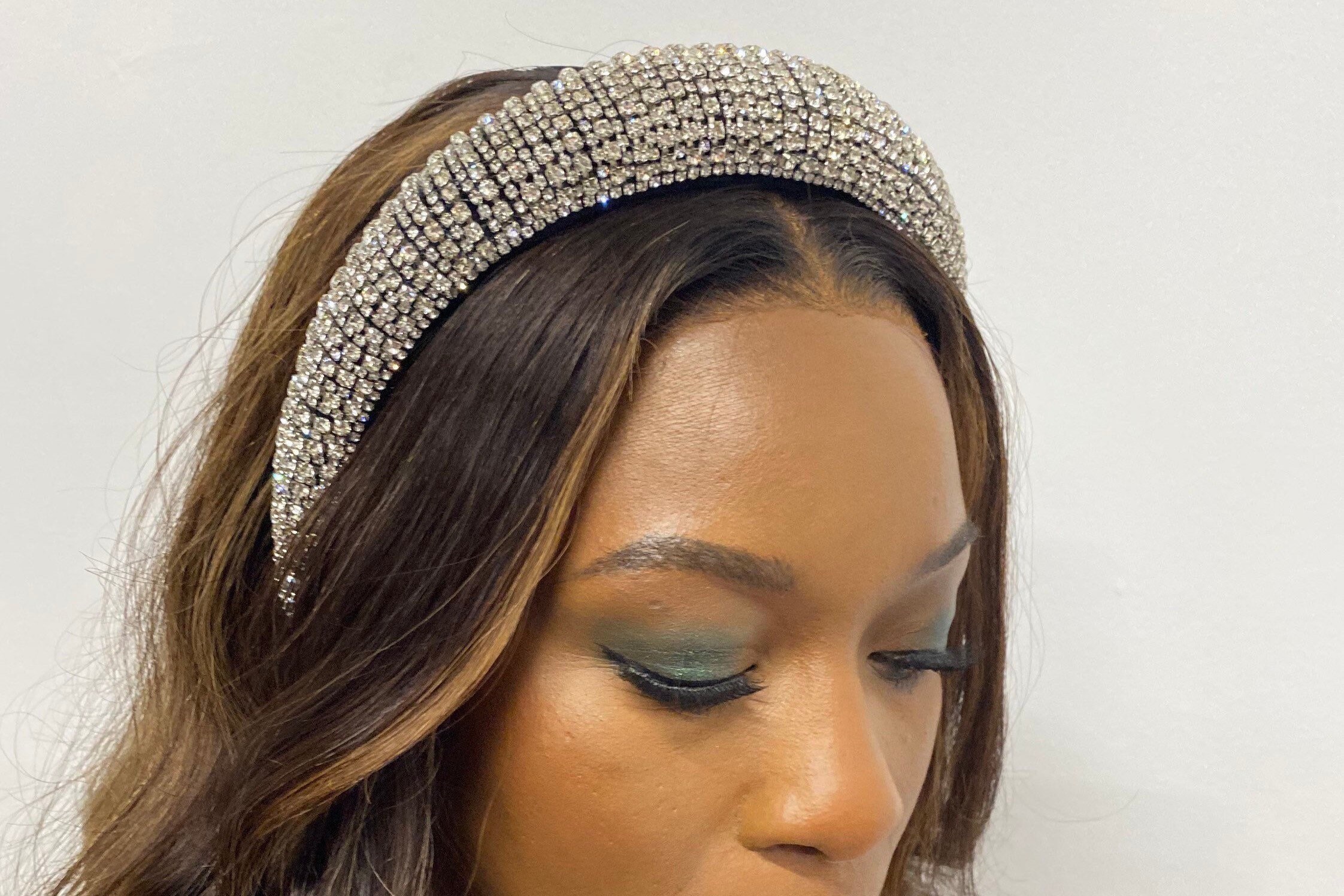 Rhinestone Headband Sparkly Headband Sparkly Tiara Bridal Etsy