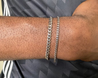 Made by Nami Bracciale a maglie cubane in acciaio inossidabile per