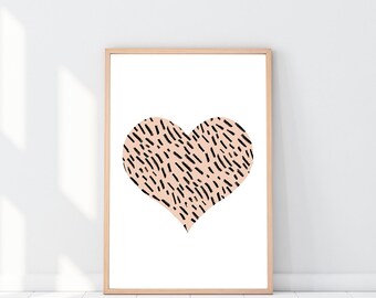 Heart Print - Choose Your Colour and Pattern
