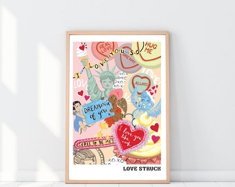 Kitsch Valentines Love Print