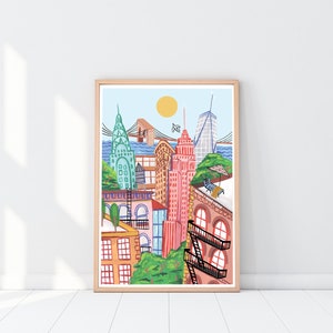 NYC New York-tryck - Önskar att jag var här