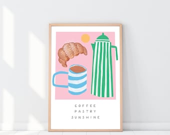 Coffee Pastries Sunshine Print