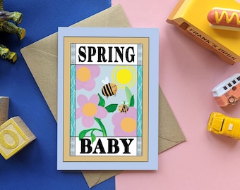 Nieuwe babykaart - Lente