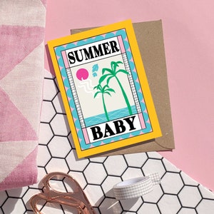 Tarjeta de bebé recién nacido - Verano