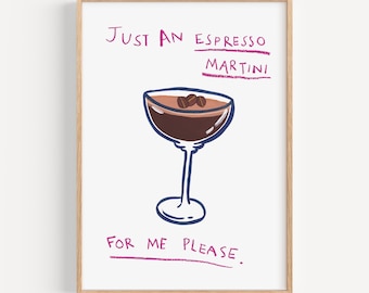 Impression artistique Martini expresso
