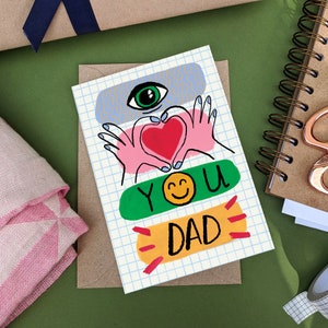 Ik hou van je papa kaart | Leuke vaderdagkaart | Leuke kaart voor papa | Oprechte boodschap