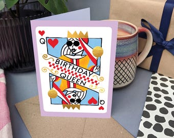 Carte Reine d'anniversaire