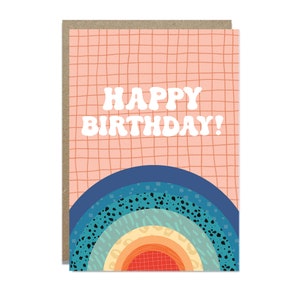 Carte d'anniversaire arc-en-ciel rétro image 2