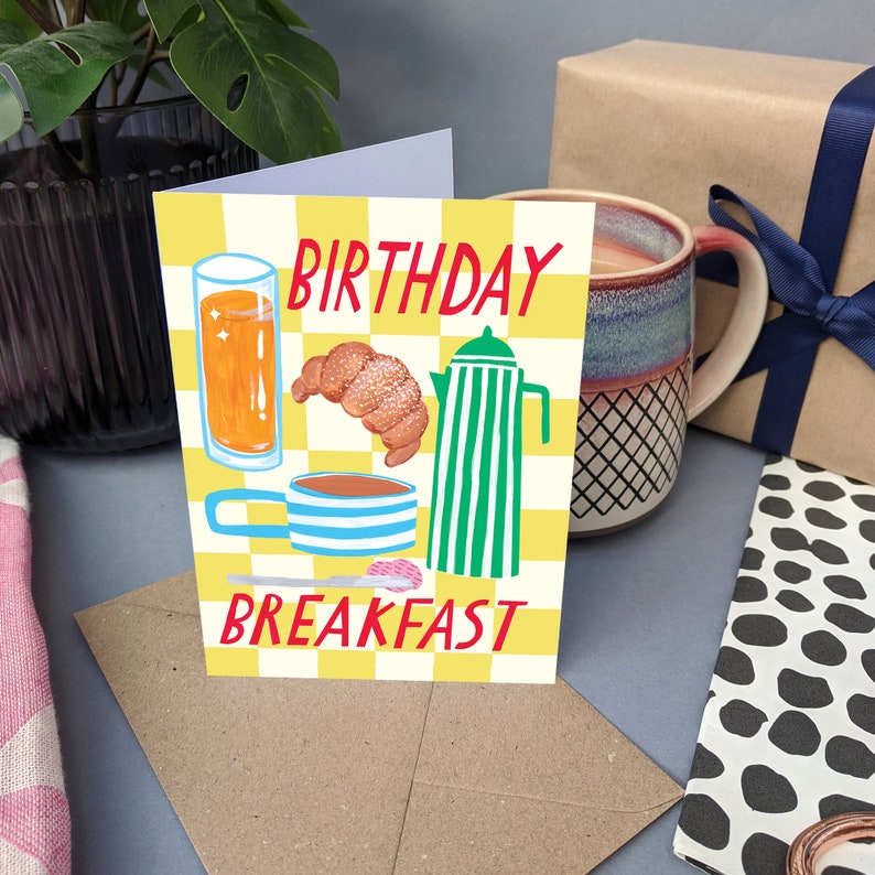 Cartão de café da manhã de aniversário imagem 1