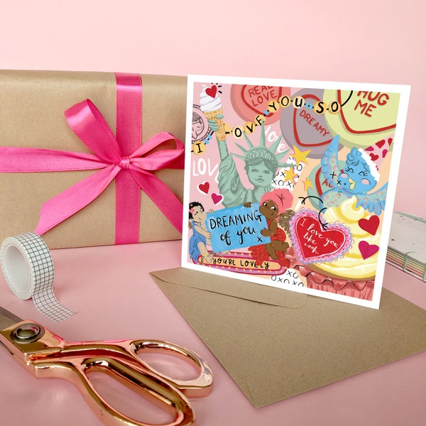 Kitsch Romantic Love Card - Anniverary - Wedding - Valentines