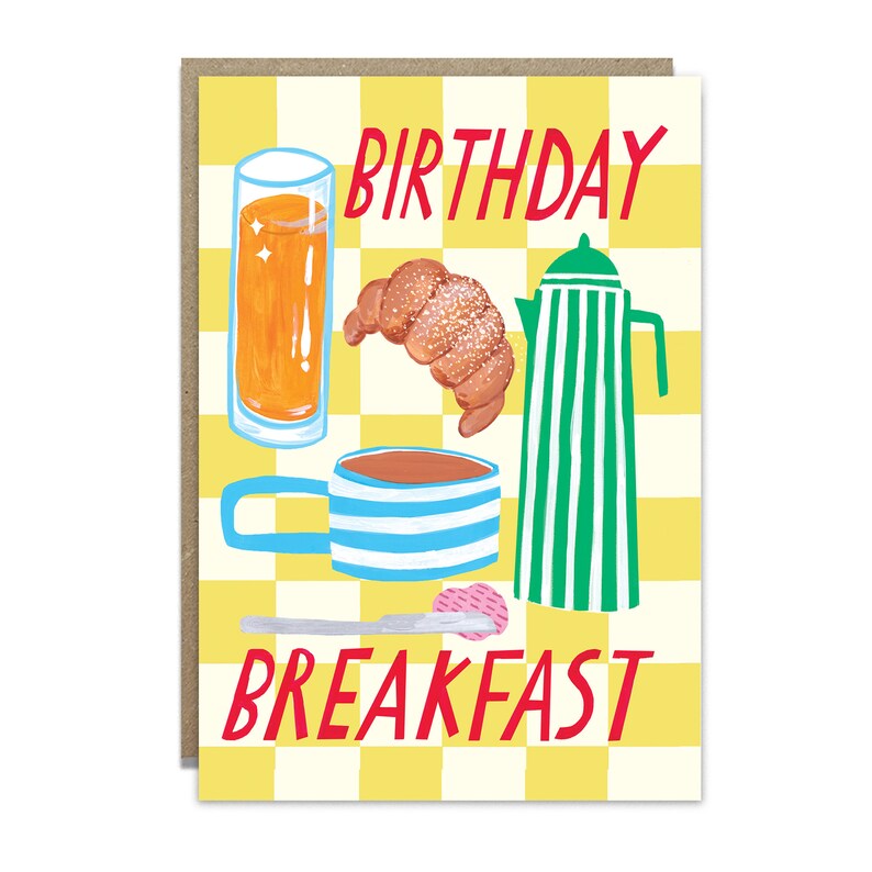 Cartão de café da manhã de aniversário imagem 3