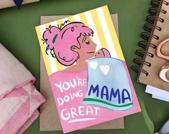 Carte de soutien pour les nouvelles mamans - Vous allez bien