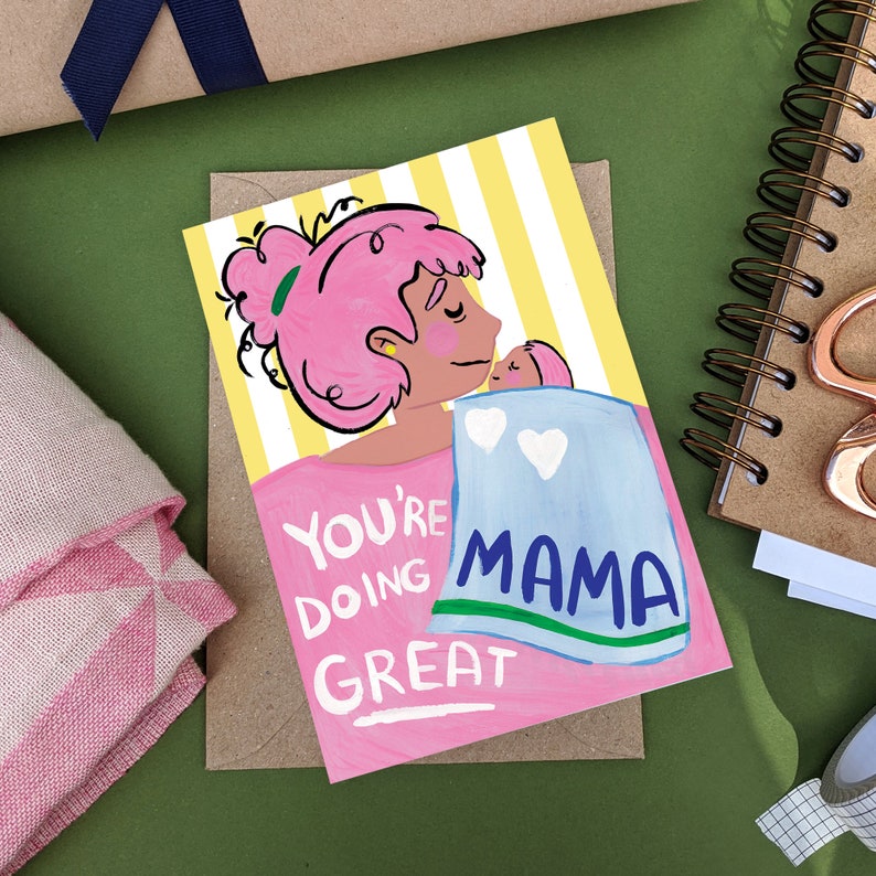 Carte de soutien pour les nouvelles mamans - Vous allez bien image 1