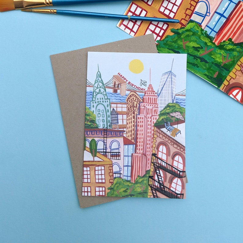 Cartão de aniversário de NYC imagem 1