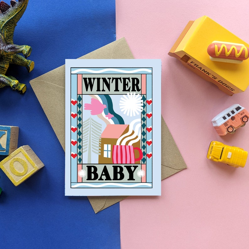Cartão de bebê novo - inverno imagem 1