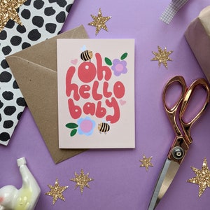 Carte pour bébé - Hippie rétro - Design unisexe image 2