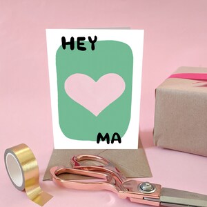 Tarjeta "Hola Mamá" / Tarjeta del Día de la Madre / Mensaje lindo y sencillo / Tarjeta "Amo a Mamá"