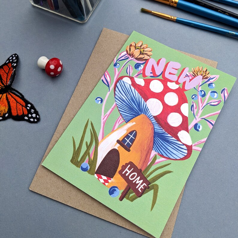 Cartão Toadstool New Home imagem 2