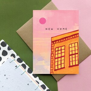 Carte Coucher de soleil pour la nouvelle maison | Appartement neuf | Carte d'emménagement | Nouvelle maison de rêve | Carte de pendaison de crémaillère