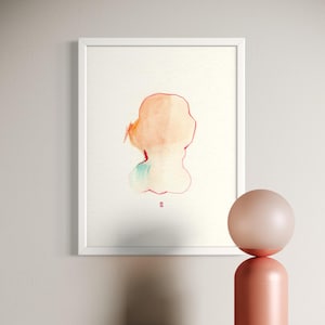 Pastel Abstract Watercolor Print: Boho Apartment Decor (Digital Download)