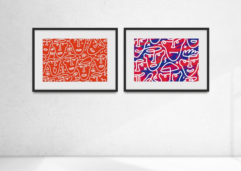 Downloadable prints Twopieces printable art set Gallery Etsy