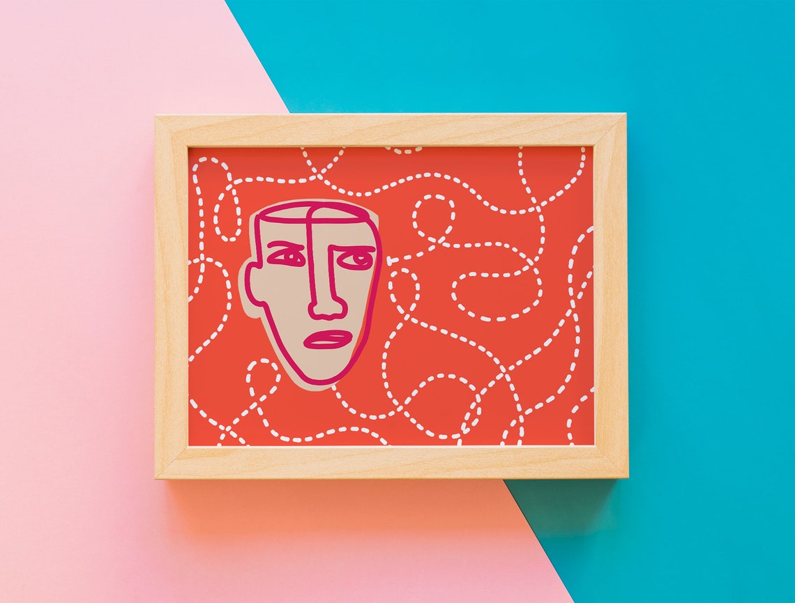 Horizontal Wall Art Abstract Art Print Downloadable Prints Etsy