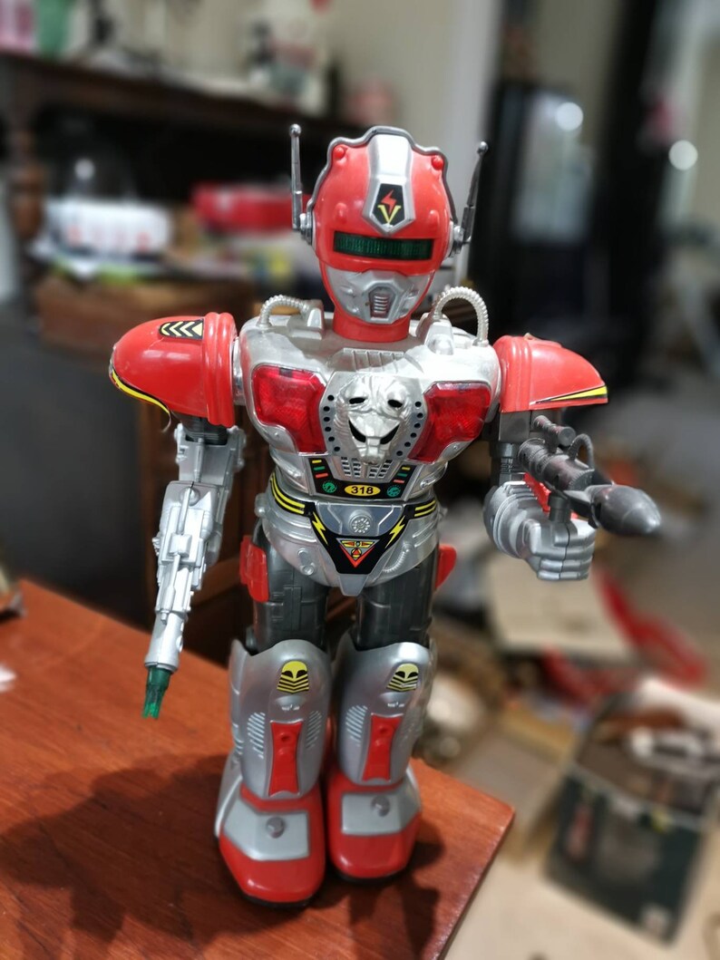 Retro Toy Red Robot Leader Zadak SA 318 1994 Son Ai Bo Etsy