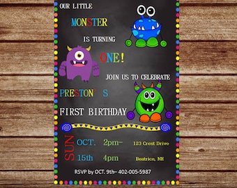 Monster Birthday Party Invitation