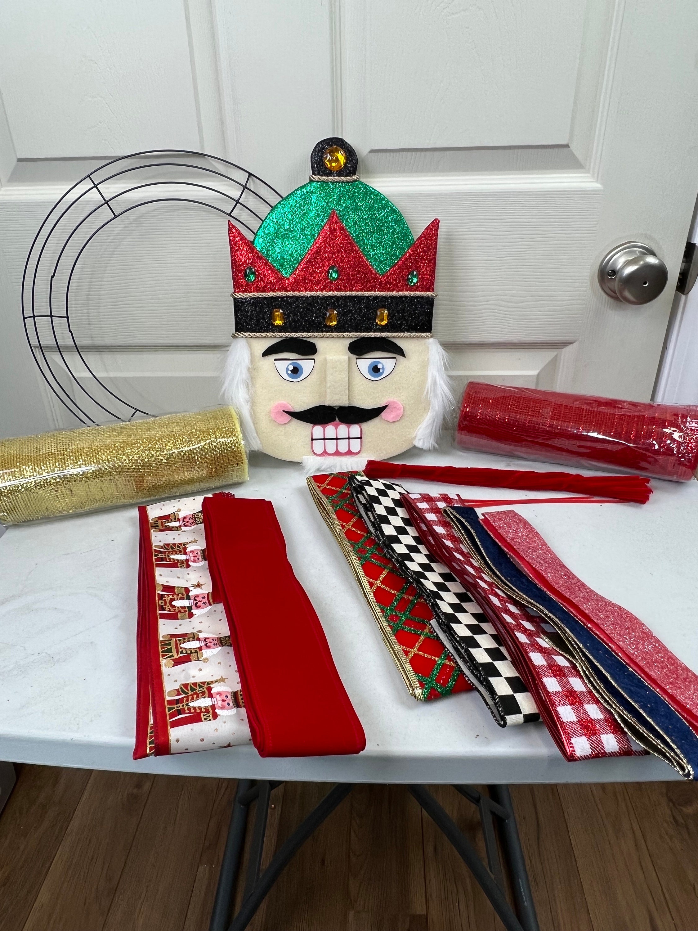 DIY Nutcracker Wreath Kit for Your Front Door, Christmas Nutcracker