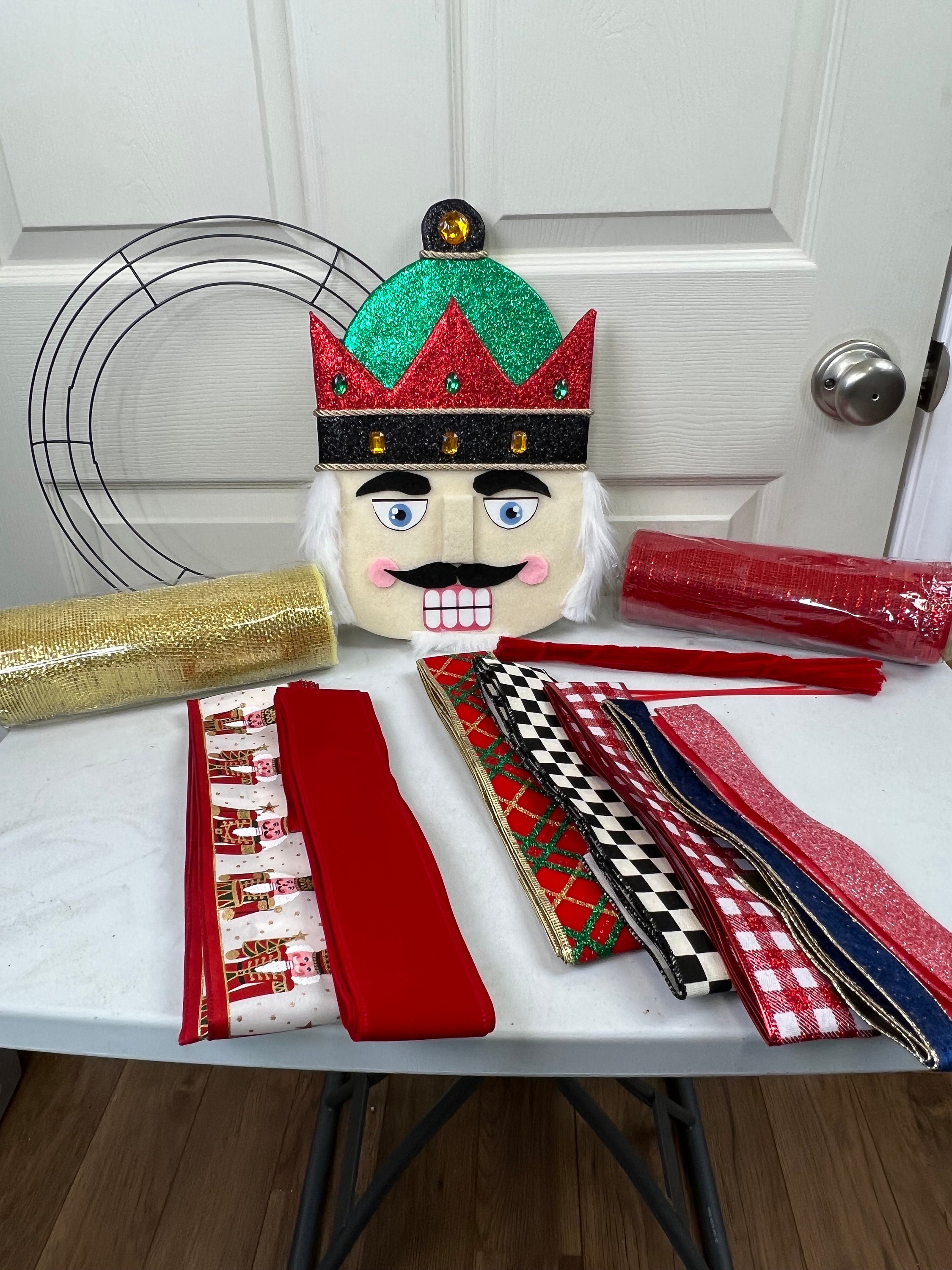 DIY Nutcracker Wreath Kit for Your Front Door, Christmas Nutcracker