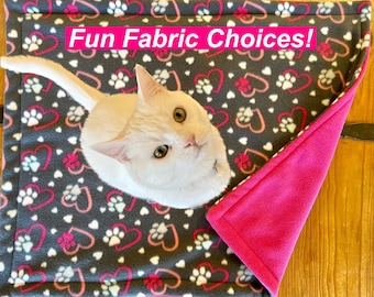 Cat Blankets NEW CHOICES!!! Small cat blanket, cat gift, kitten blanket, fleece pet blanket, fleece cat blanket, cat, kitten gift, bonus toy