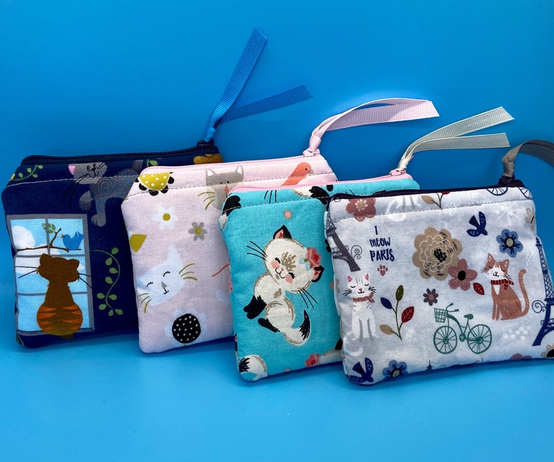 cat lover gift Cardcash pouch credit card pouch cat card pouch cat cardcash pouch cat coin pouch cat mom gift