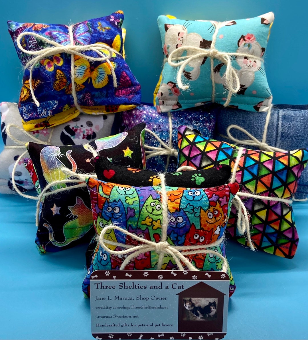 Catnip Pillows Set of 2 Catnip Toys, Cat Toys, Catnip Pillow Toys, Cat