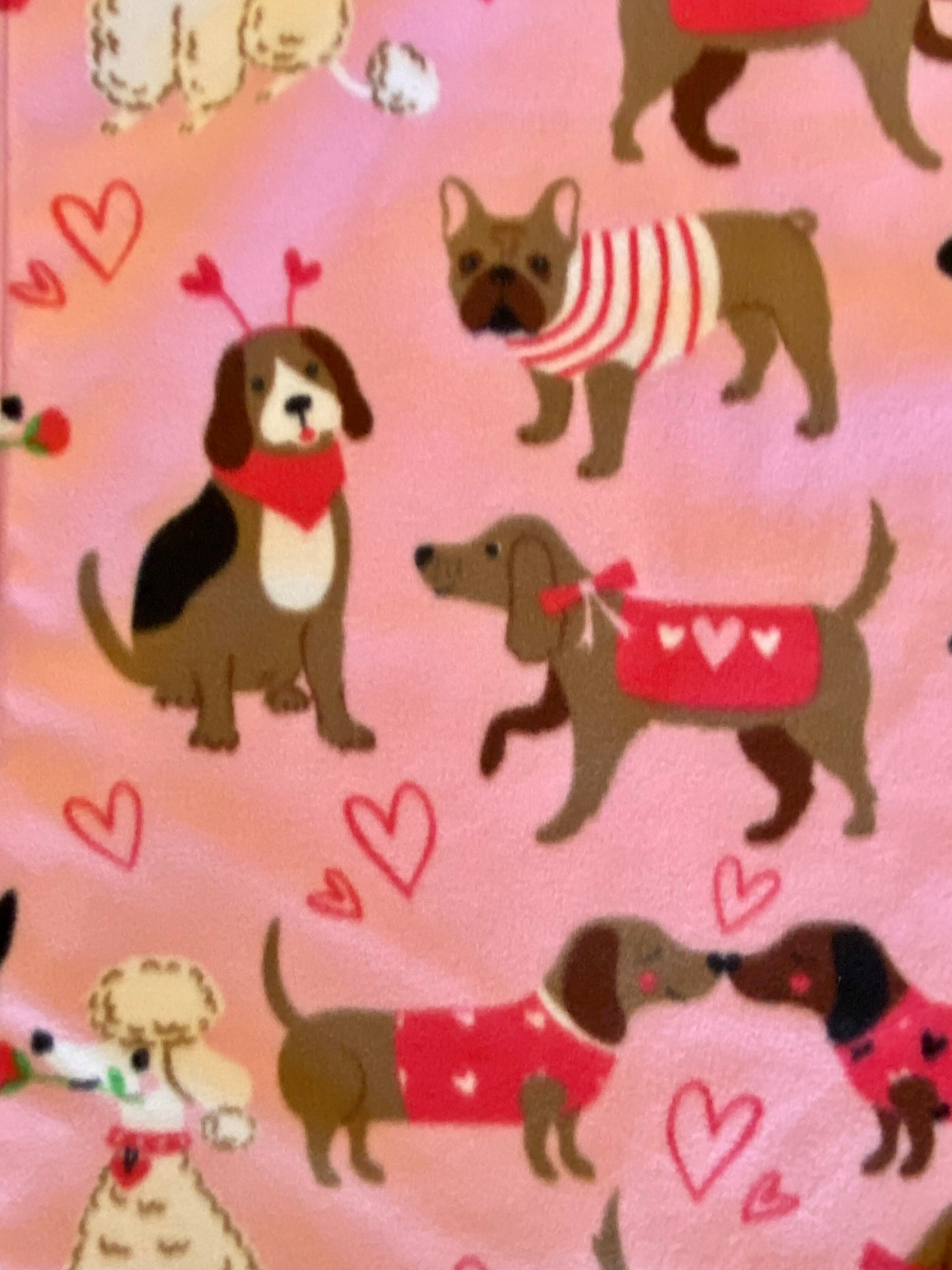 Valentines Dog Blanket Love Dogs Blanket 28x34 Etsy