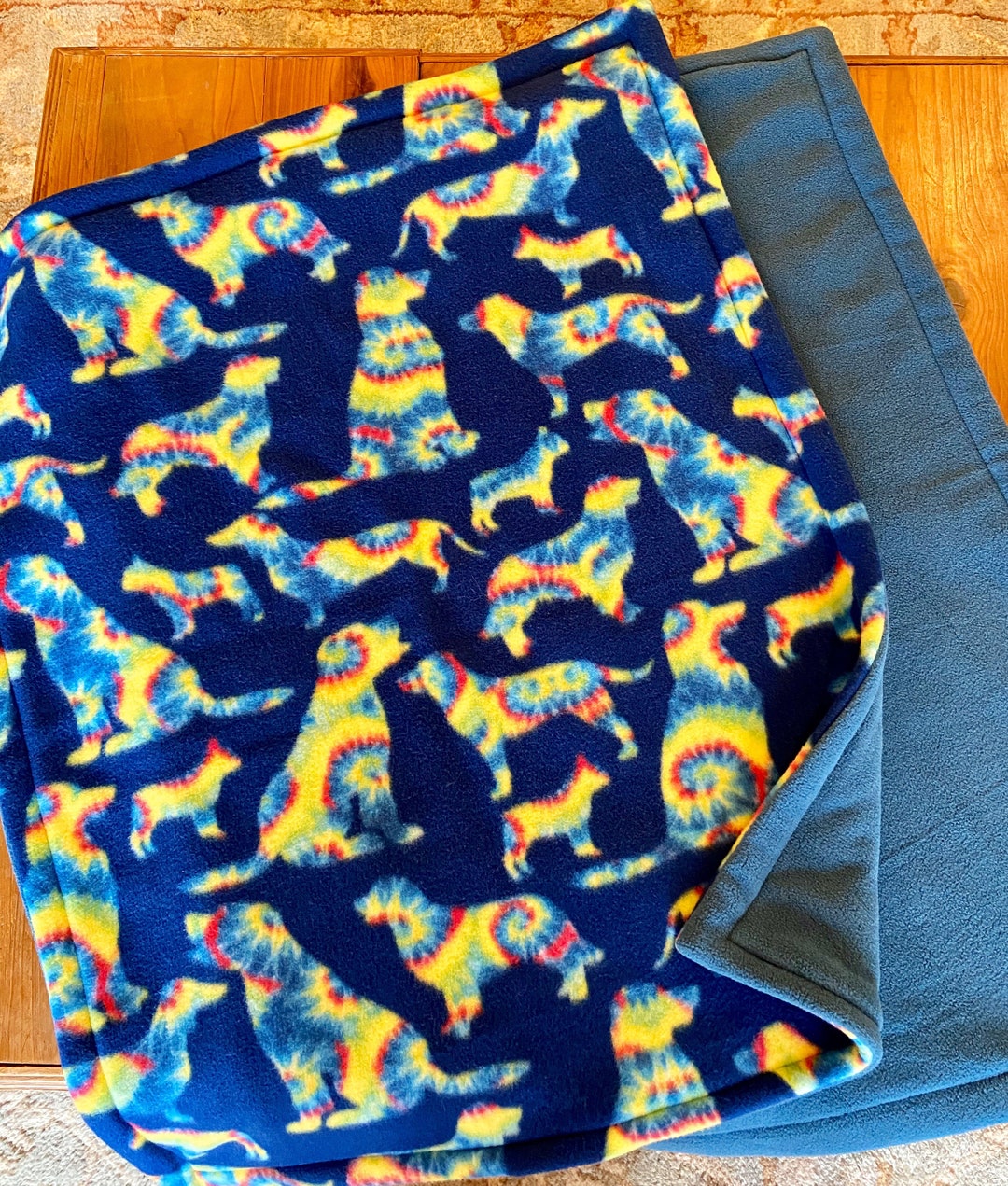 Tiedye Dog Blanket Pet Blanket Tiedye Dog Fleece Dog Etsy