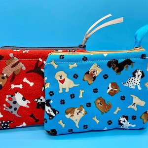 Bolsa para tarjetas o dinero en efectivo con temática de perros: regalo para amantes de los perros, bolsa para tarjetas de crédito, tarjetero para perros, monedero para perros, regalo para mamás de perros