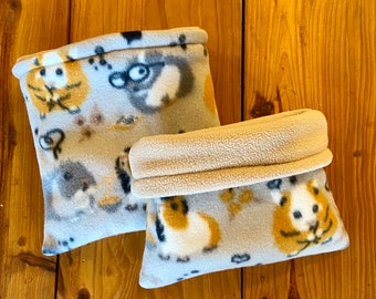 Small Cuddle Sacks - 8”x8” - small pet sacks - hamster sack - mouse bedding - gerbil sack