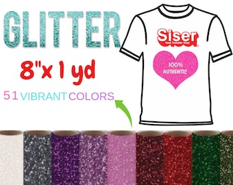 Siser Glitter HTV Vinyl Roll: 8" x 1 Yard