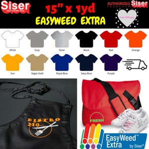 SISER HTV EasyWeed Heat Transfer Vinyl 15 x 1 and 15 x 3 Yards + ONE SCRAP