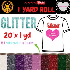 Siser Glitter HTV Iron On Heat Transfer Vinyl 12 x 12 3 Precut Sheets -  Neon Grapefruit 