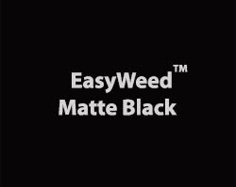 12&quot; x 1 yard / Matte Black EasyWeed / Black HTV / Siser / Sheet / Siser EasyWeed HTV / Heat Transfer Vinyl / Heat Transfer / Matte HTV