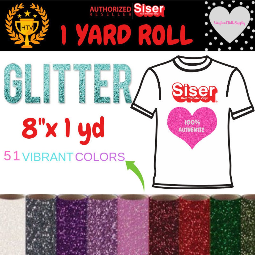 Siser's Sparkle Heat Transfer 12x12 Glitter Iron on Vinyl for Cricut,  Silhouette, Shirt Apparel & More 