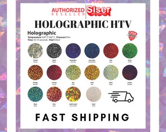 Siser 10" x 12" Holographic HTV / 1 sheet / Siser EasyWeed Holographic / Heat Transfer Vinyl / HTV / Holographic Vinyl