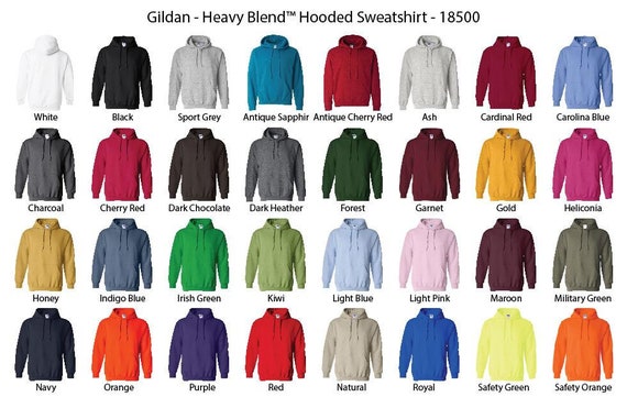 Adult Unisex Heavy Blend™ 8 Oz. 50/50 Hooded Sweater / Gildan - Etsy