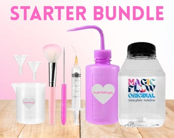 Ready-to-Use Snow Globe Solution | Starter Bundle | Magic Flow™ Original | Long-Lasting Liquid for DIY Crafts & Tumblers | Pre mixed